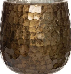 Intratuin Teelichthalter Puk braun D 10 H 10 cm| Teelichthalter