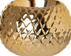 Intratuin Teelichthalter gold 8,5 x 8,5 x 5,8 cm| Teelichthalter