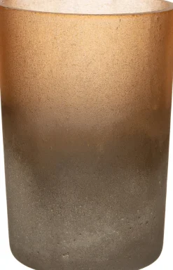 Intratuin Teelichthalter Bo licht orange / grau D 5,5 cm H 8 cm| Teelichthalter