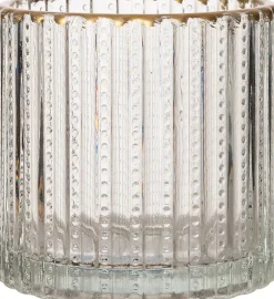 Intratuin Teelichthalter Helder Streifen D 7 H 6,8 cm| Teelichthalter