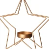 Intratuin Teelichthalter Stern gold 18 x 6,7 x 19 cm| Teelichthalter