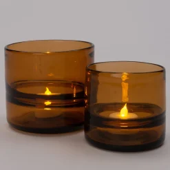 Intratuin Teelichthalter Maloy braun D 10 H 10 cm| Teelichthalter
