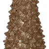 Intratuin Tischleuchte Weihnachtsbaum gold warmweiß 9,5 x 9,8 x 28 cm| Weihnachtsfiguren & -Objekte