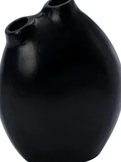 Intratuin Vase Jilly schwarz 18 x 13 x 23 cm| Vasen & Krüge|Blumentöpfe & Pflanzgefäße