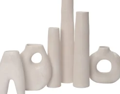 Intratuin Vase Koping weiß 25 x 12 x 30 cm| Vasen & Krüge|Blumentöpfe & Pflanzgefäße