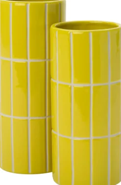 Intratuin Vase Menno gelb D 10,5 H 23 cm| Blumentöpfe & Pflanzgefäße|Vasen & Krüge