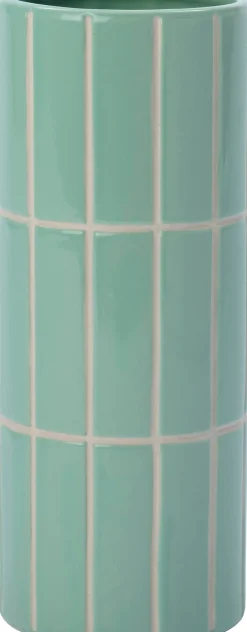 Intratuin Vase Menno grün D 10,5 H 23 cm| Vasen & Krüge|Blumentöpfe & Pflanzgefäße