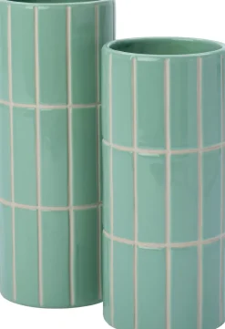 Intratuin Vase Menno grün D 10,5 H 23 cm| Vasen & Krüge|Blumentöpfe & Pflanzgefäße