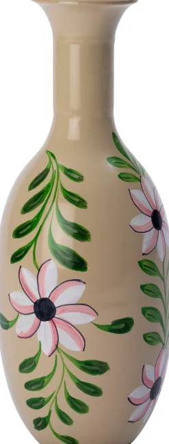 Intratuin Vase Shain beige/grün D 14 H 38 cm| Vasen & Krüge|Blumentöpfe & Pflanzgefäße