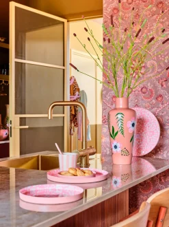 Intratuin Vase Shain rosa D 23 H 29 cm| Vasen & Krüge|Blumentöpfe & Pflanzgefäße