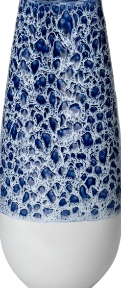 Intratuin Vase Tuva blau / weiß D 13,5 H 34 cm| Vasen & Krüge|Blumentöpfe & Pflanzgefäße