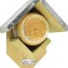 Intratuin Vogel-Erdnussbutter mit Halter Holz 15 x 13 x 19,5 cm| Gartenvögel|Erdnussbutter-Häuser