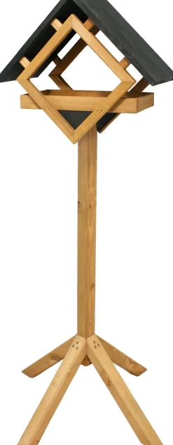 Intratuin Vogelfutterhaus Kubus stehend Holz 48 x 25 x 135 cm| Gartenvögel|Vogelfutterhäuser