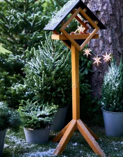 Intratuin Vogelfutterhaus Kubus stehend Holz 48 x 25 x 135 cm| Gartenvögel|Vogelfutterhäuser