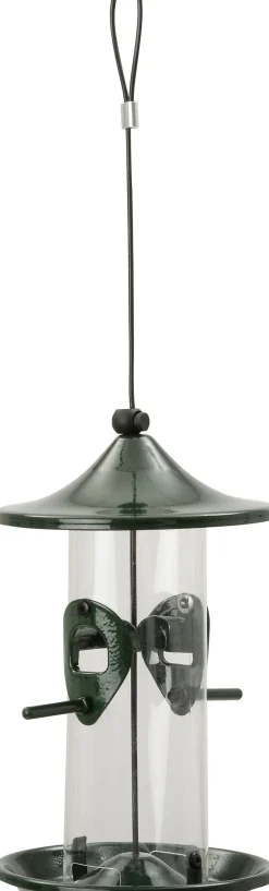 Intratuin Vogelfuttersilo Deluxe grün 14,5 x 13 x 21 cm| Gartenvögel|Vogelfutterhäuser