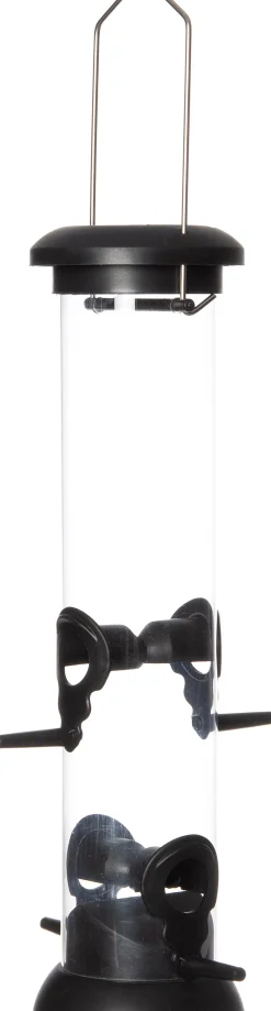 Intratuin Vogelfutterspender schwarz D 8,5 H 33,5 cm| Gartenvögel|Vogelfutterhäuser