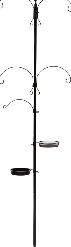 Intratuin Vogelfutterständer schwarz H 215 cm| Gartenvögel|Vogelfutterhäuser