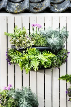 Intratuin Wand-Blumentopf schwarz 50 x 26 x 21,5 cm| Wand-Blumentöpfe|Blumentöpfe & Pflanzgefäße