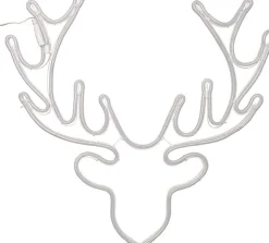 Intratuin Wanddeko Rentier beleuchtet 96 LEDs warmweiß 53 x 2 x 56 cm| Weihnachtsfiguren (Außen)