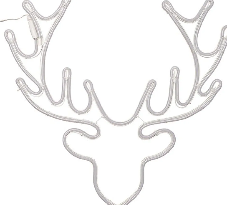 Intratuin Wanddeko Rentier beleuchtet 96 LEDs warmweiß 53 x 2 x 56 cm| Weihnachtsfiguren (Außen)