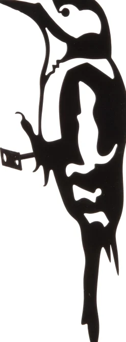 Intratuin Wanddekoration Vogel schwarz 7,5 x 2,5 x 20 cm| Outdoor-Wanddeko