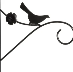 Intratuin Wandhalterung Vogel schwarz 29 x 2 x 29 cm| Haken & Bügel