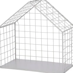 Intratuin Wandregal Haus grau 21 x 13 x 21 cm| Wandregale & Hakenleisten