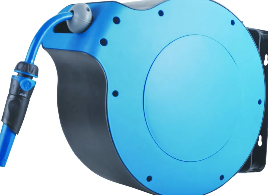 Intratuin Wand-Schlauchbox mit Gartenschlauch blau 15 m| Gießen & Bewässerung|Gartenschläuche