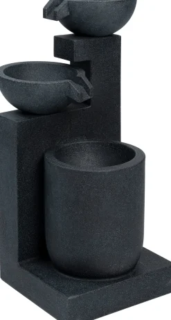 Intratuin Wasserspiel Miro grau 41 x 41 x 76 cm| Gartenbrunnen & Wasserspiele