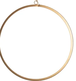 Intratuin Weihnachtsanhänger Ring mit LED-Beleuchtung gold D 42 cm| Weihnachtsdeko Zum Aufhängen