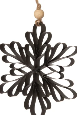 Intratuin Weihnachtsbaumanhänger Schneeflocke D 15 cm schwarz| Weihnachtsdeko Zum Aufhängen