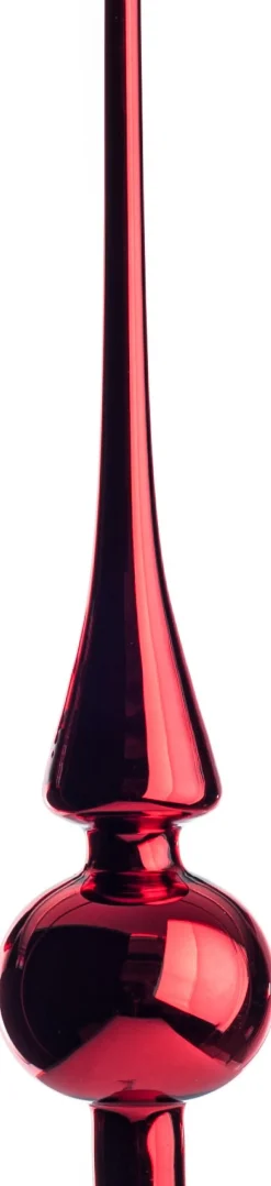 Intratuin Weihnachtsbaumspitze rot D 6 H 26 cm| Weihnachtsbaumspitzen