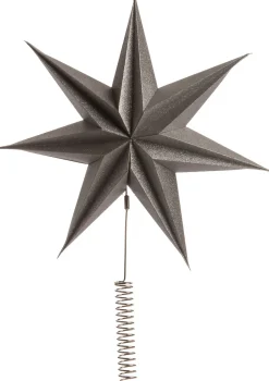 Intratuin Weihnachtsbaumspitze Stern Herbert silber D 30 H 51 cm| Weihnachtsbaumspitzen