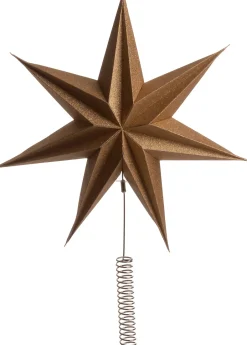 Intratuin Weihnachtsbaumspitze Stern Herbert gold D 30 H 51 cm| Weihnachtsbaumspitzen
