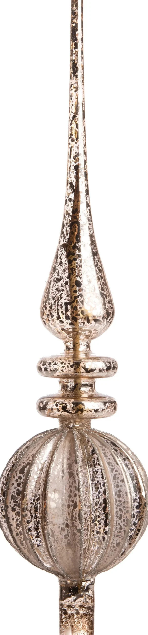 Intratuin Weihnachtsbaumspitze Antique silber D 8 H 34,5 cm| Weihnachtsbaumspitzen