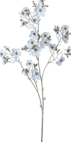 Intratuin Weihnachtsblume Pfirsichblüte weiß H 87 cm| Weihnachtszweige & -Blumen