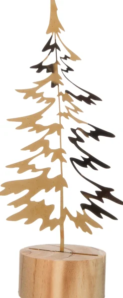 Intratuin Weihnachtsdeko Baum gold 10 x 6 x 21 cm| Weihnachtsfiguren & -Objekte