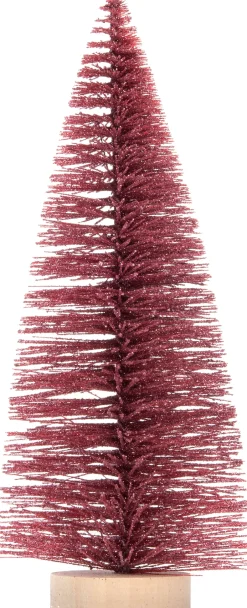 Intratuin Weihnachtsdeko Baum 8 x 8 x 23 cm rot| Weihnachtsfiguren & -Objekte