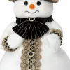 Intratuin Weihnachtsdeko Schneemann Timun weiß / gold 22 x 20 x 39 cm| Weihnachtsfiguren & -Objekte