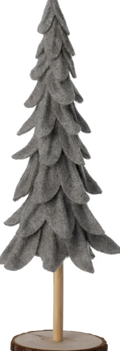 Intratuin Weihnachtsdeko Baum Mae grau D 12 H 33 cm| Weihnachtsfiguren & -Objekte
