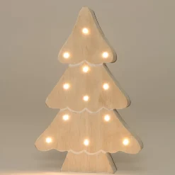 Intratuin Weihnachtsdeko Baum natur 14 x 2 x 21 cm mit Beleuchtung extra warm| Weihnachtsfiguren & -Objekte