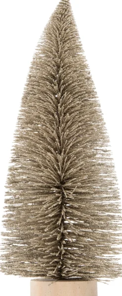 Intratuin Weihnachtsdeko Baum 8 x 8 x 23 cm weißgold| Weihnachtsfiguren & -Objekte