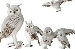 Intratuin Weihnachtsdeko Eule braun 27 x 22 x 54 cm| Weihnachtsfiguren & -Objekte