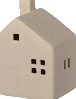 Intratuin Weihnachtsdeko Häuschen Ole grau mit Beleuchtung 8 x 7,5 x 11,5 cm| Weihnachtsleuchten