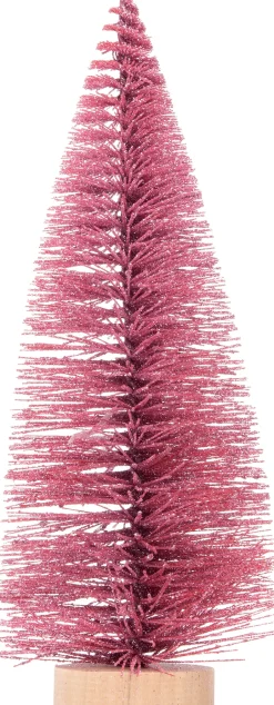 Intratuin Weihnachtsdeko Baum 8 x 8 x 23 cm rosa| Weihnachtsfiguren & -Objekte