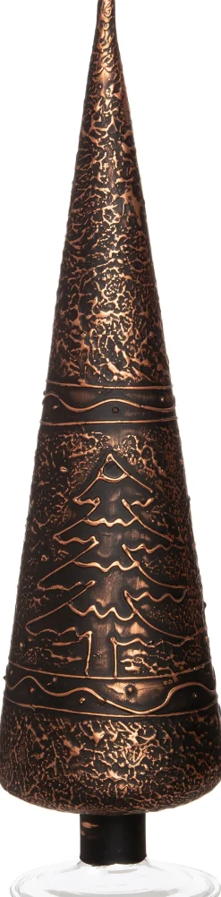 Intratuin Weihnachtsdeko Baum kupfer D 9 H 36 cm| Weihnachtsfiguren & -Objekte