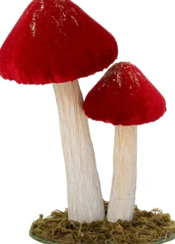 Intratuin Weihnachtsdeko Pilze Sieni rot 10 x 8 x 16 cm| Weihnachtsfiguren & -Objekte