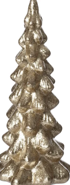 Intratuin Weihnachtsdeko Baum Thomin gold D 10,5 H 25 cm| Weihnachtsfiguren & -Objekte