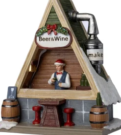 Intratuin Weihnachtsdorf Miniatur Getränkestand 12 x 6,5 x 14,3 cm| Weihnachtsdorf Figuren & Objekte