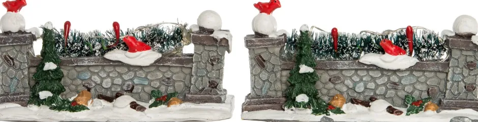 Intratuin Weihnachtsdorf Deko Mauern 9,5 x 3,2 x 4,5 cm 2 St.| Weihnachtsdorf Figuren & Objekte